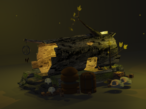 Casa de xamam Modelo 3D
