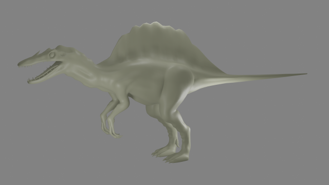 Spinossauro Model 3D .c4d .max .obj .3ds .fbx .stl .blend 
