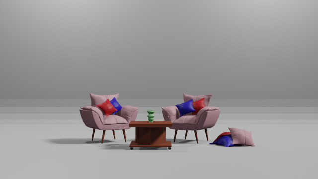 Poltrona rosa 3D Модель .c4d .max .obj .3ds .fbx .stl .blend 