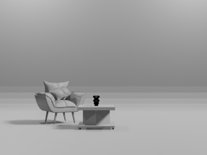 Poltrona rosa 3D Модель