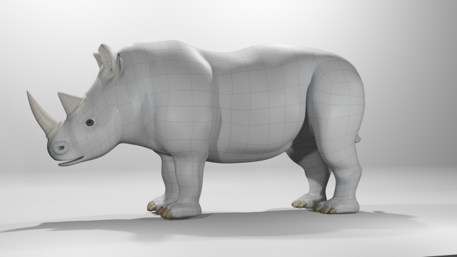 Rinoceronte branco 3D 모델 .c4d .max .obj .3ds .fbx .stl .blend 