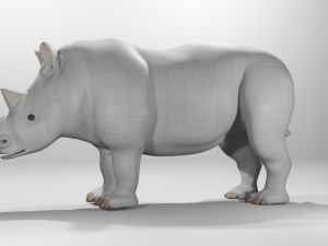 Rinoceronte branco 3Dモデル