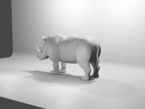 Rinoceronte branco 3D 모델