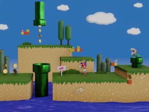 Cenario Super Mario Modelo 3D