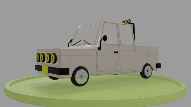 CaminhoneteCartoon 3D Модель .c4d .max .obj .3ds .fbx .stl .blend 
