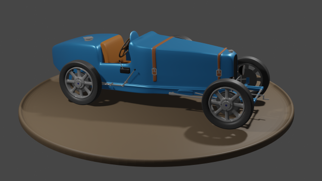 Bugatti 1931 3D Model .c4d .max .obj .3ds .fbx .stl .blend 