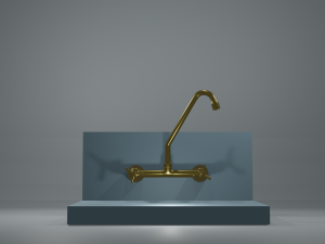Misturador parede Bica alta 3D 모델