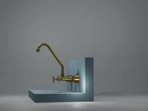 Misturador parede Bica alta 3D 모델