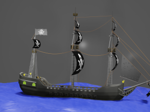 Navio Pirata 3D Модель