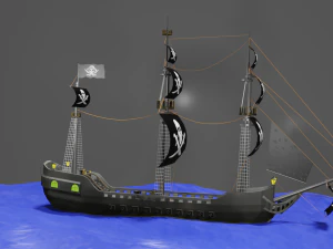 Navio Pirata Modelo 3D