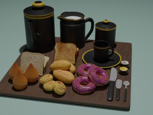 Cafe da manha 3D 모델