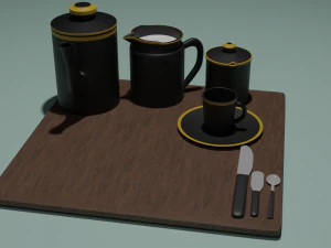 카페 다 만하 3D 모델