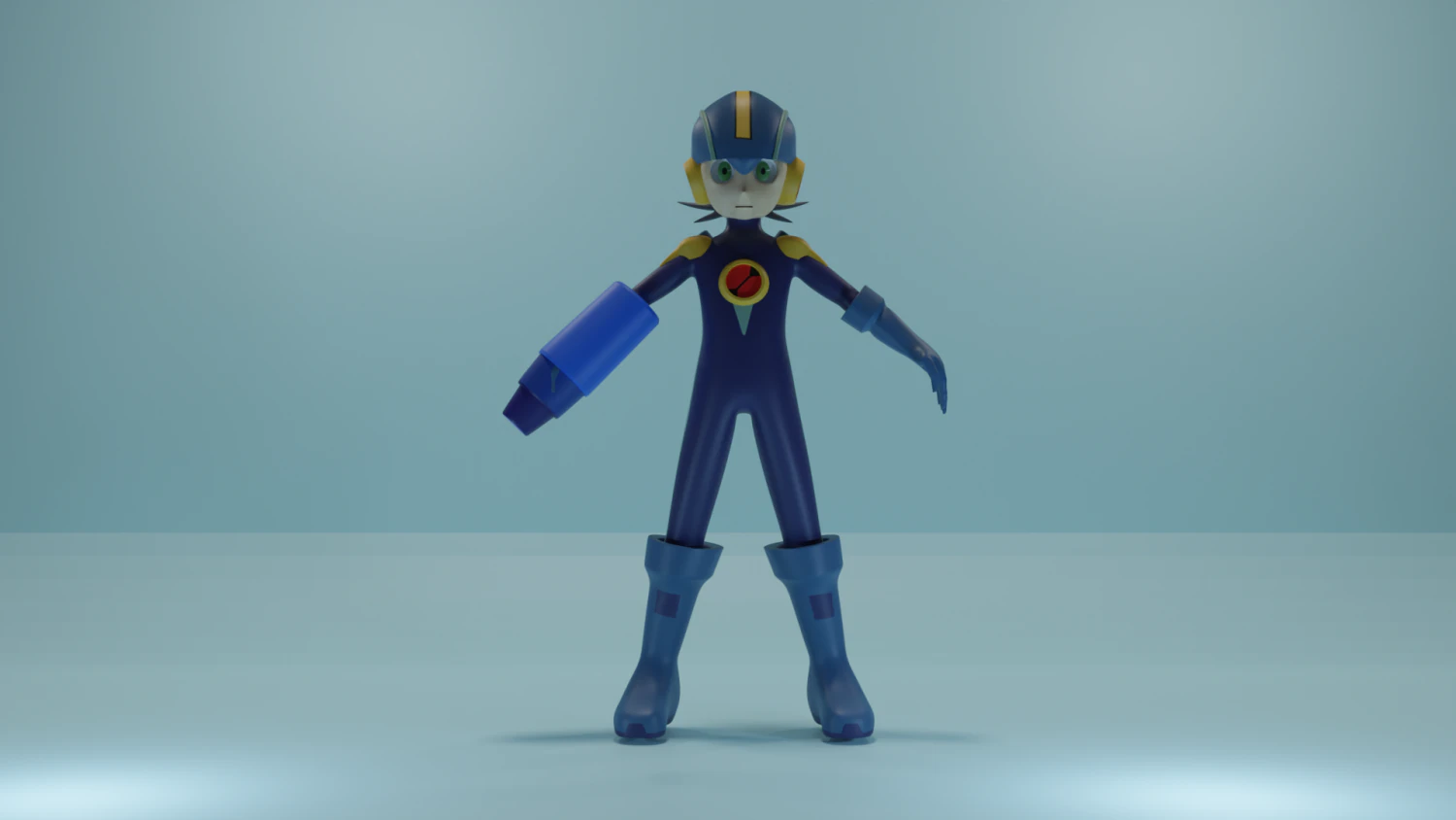 Mega Man 3D Model .c4d .max .obj .3ds .fbx .stl .blend 