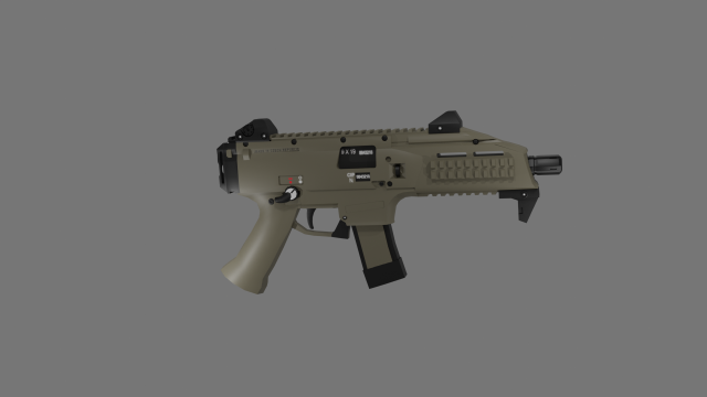 CZ Scorpion Pistol 3D Модель .c4d .max .obj .3ds .fbx .stl .blend 