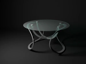 mesa de vidro Modelo 3D