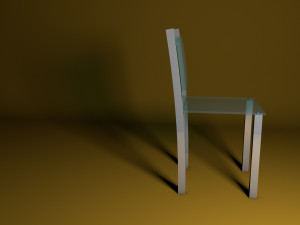 glass chair Model 3D