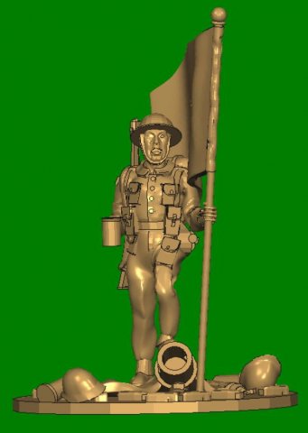 britishstandardbearer 3D Принт Модель .c4d .max .obj .3ds .fbx .stl .blend 