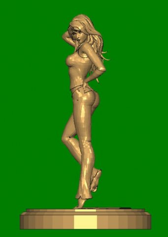 girl 3D Принт Модель .c4d .max .obj .3ds .fbx .stl .blend 
