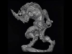 a hyena warrior 3D Model