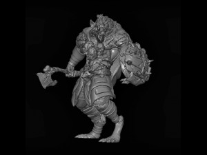 a hyena warrior Modello 3D