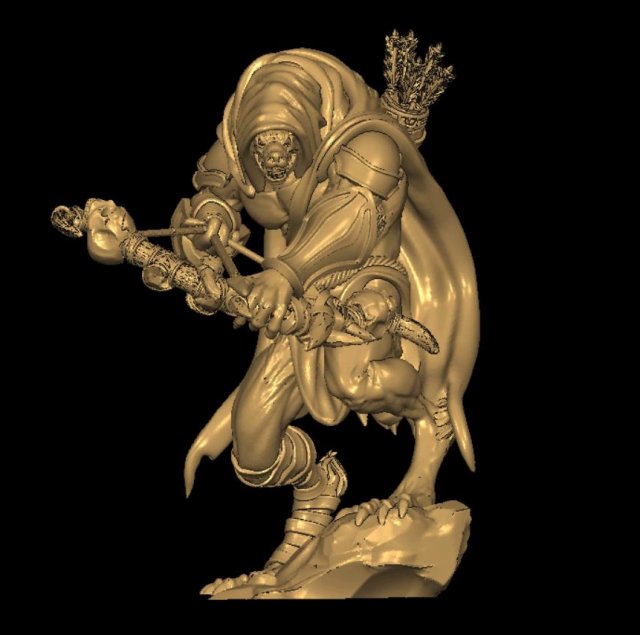 hyena archer Model 3D .c4d .max .obj .3ds .fbx .stl .blend 