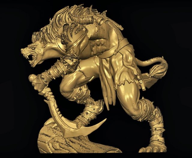 hyena berserk 3D Model .c4d .max .obj .3ds .fbx .stl .blend 