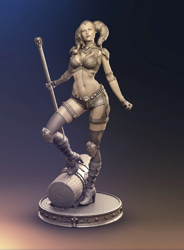 Harley quinn 3Dモデル .c4d .max .obj .3ds .fbx .stl .blend 