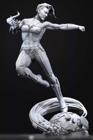 captain marvel Model 3D .c4d .max .obj .3ds .fbx .stl .blend 