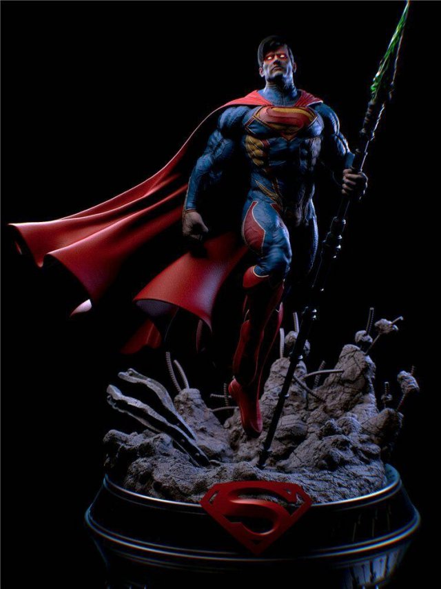 Supermanstatu 3D Model .c4d .max .obj .3ds .fbx .stl .blend 