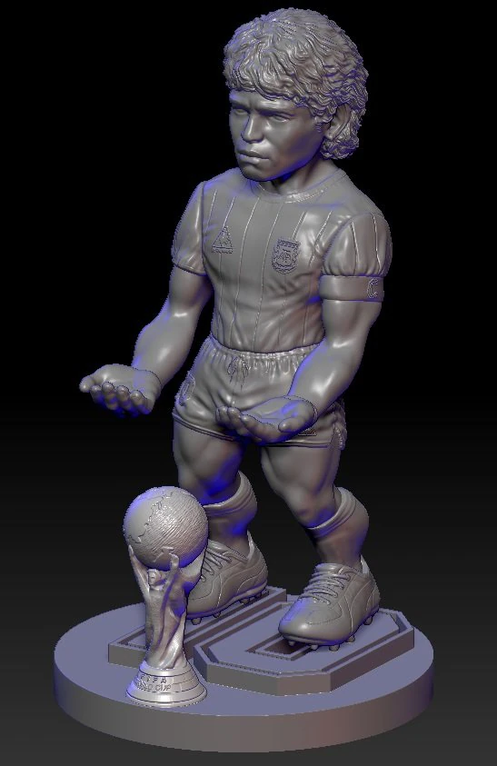 maradona stl 3D Print Model .c4d .max .obj .3ds .fbx .stl .blend 