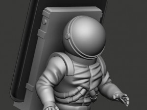 astronaute support smartphone Modello di stampa 3D