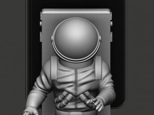 astronaute support smartphone Modelo de Impressão 3D