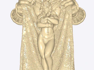 uma mulher e uma serva Modelo de Impressão 3D