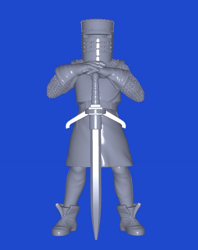 knight Model Cetak 3D .c4d .max .obj .3ds .fbx .stl .blend 