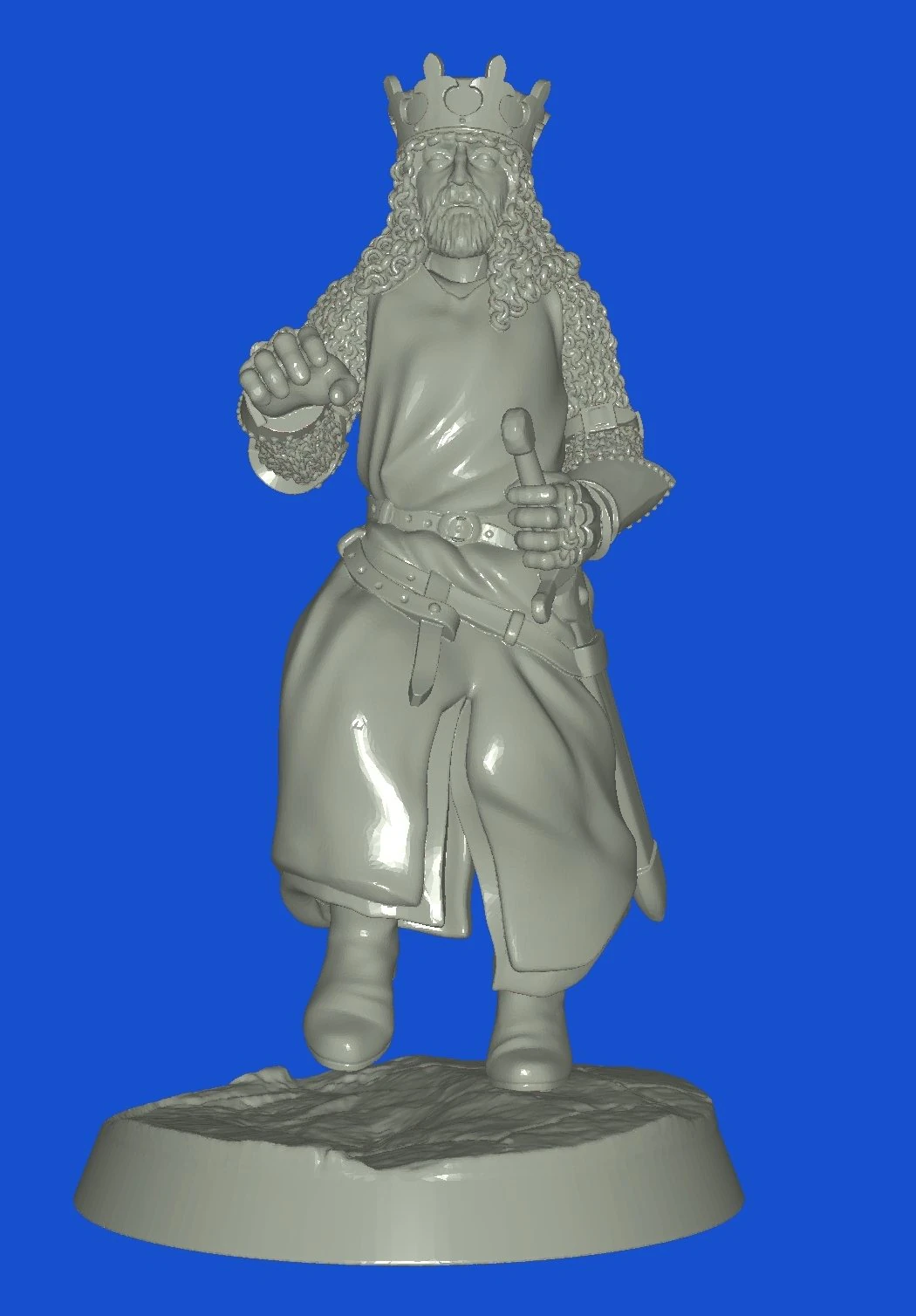 king 3D Print Model .c4d .max .obj .3ds .fbx .stl .blend 