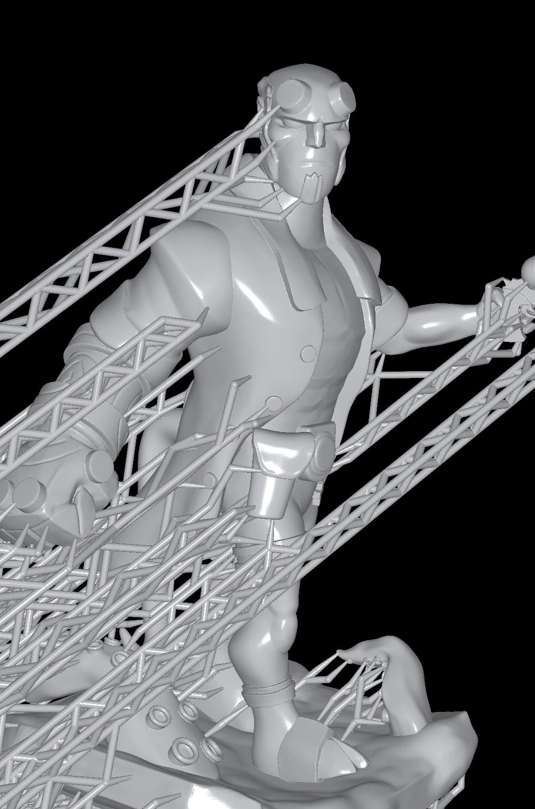 hellboy 3D Print Model .c4d .max .obj .3ds .fbx .stl .blend 