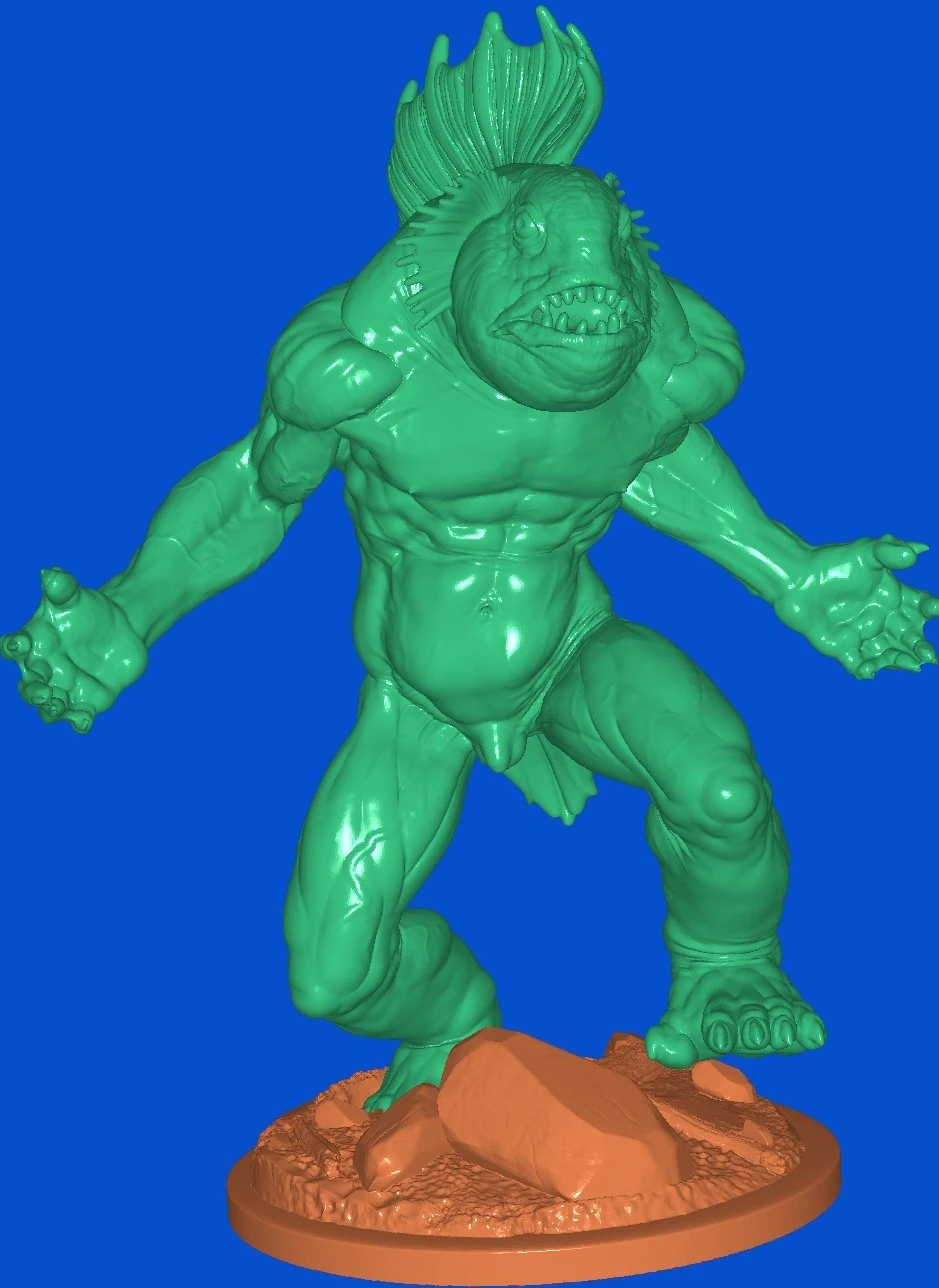 dagon 3D Print Model .c4d .max .obj .3ds .fbx .stl .blend
