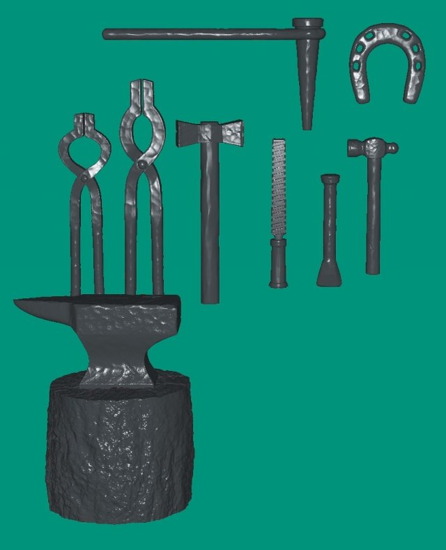 smithy-scatter-props Modelo de impresión 3D .c4d .max .obj .3ds .fbx .stl .blend 