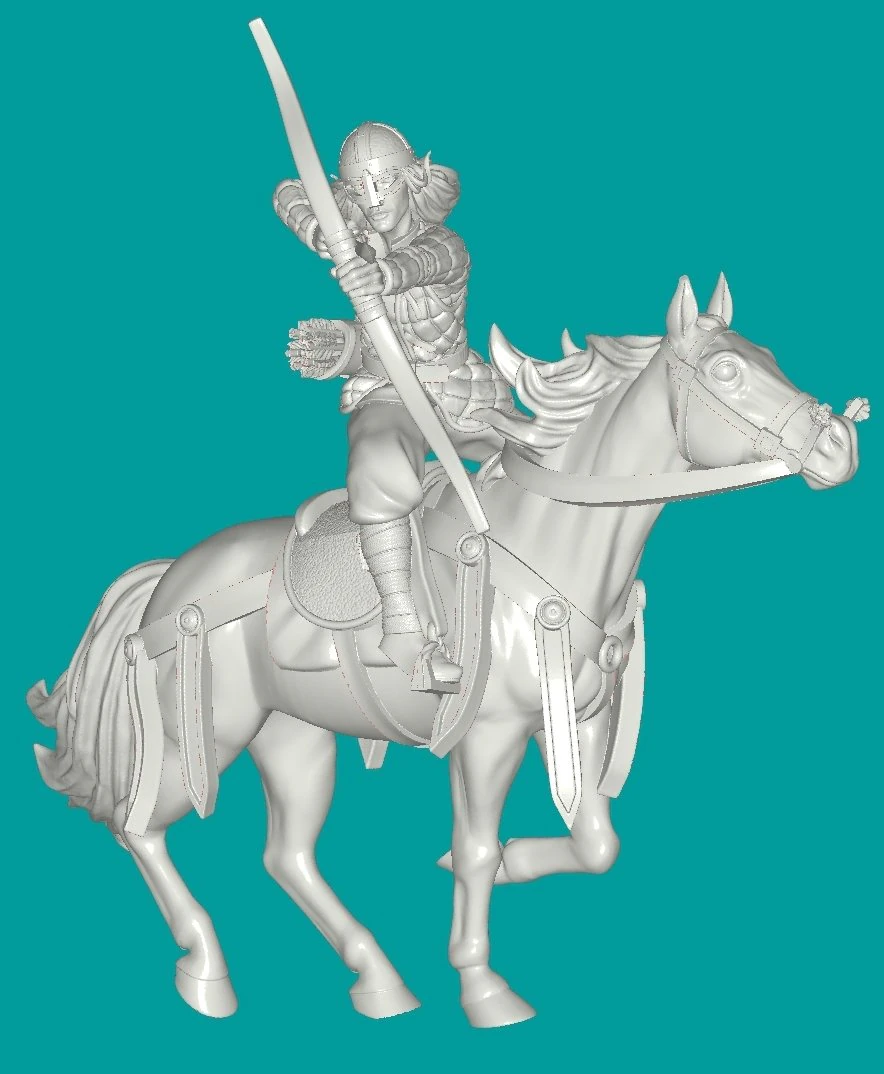 archer-mounted 3D Print Model .c4d .max .obj .3ds .fbx .stl .blend