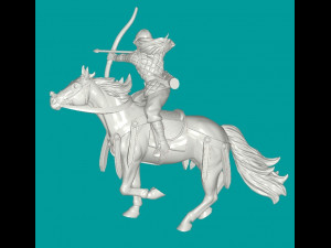 archer-mounted Modèles 3D en vedette