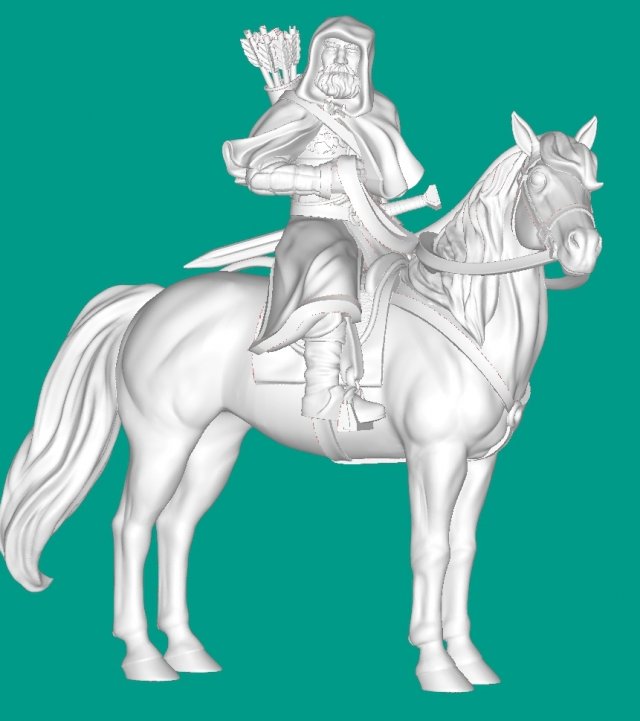 skirmisher-mounted Modèles 3D en vedette .c4d .max .obj .3ds .fbx .stl .blend 