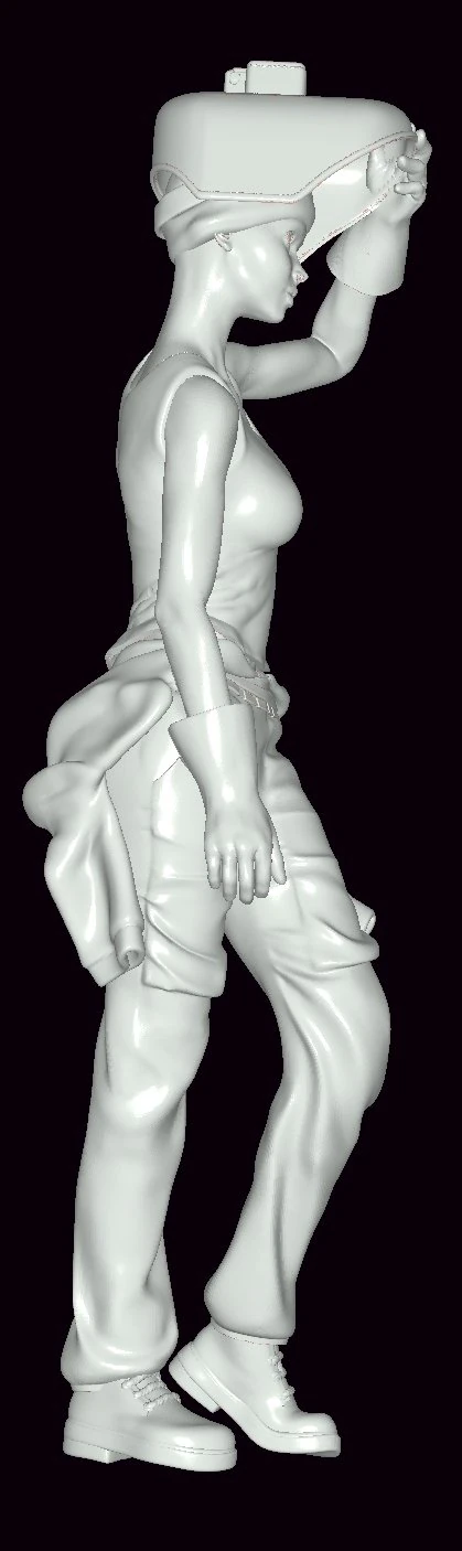 woman welding 3D Print Model .c4d .max .obj .3ds .fbx .stl .blend 