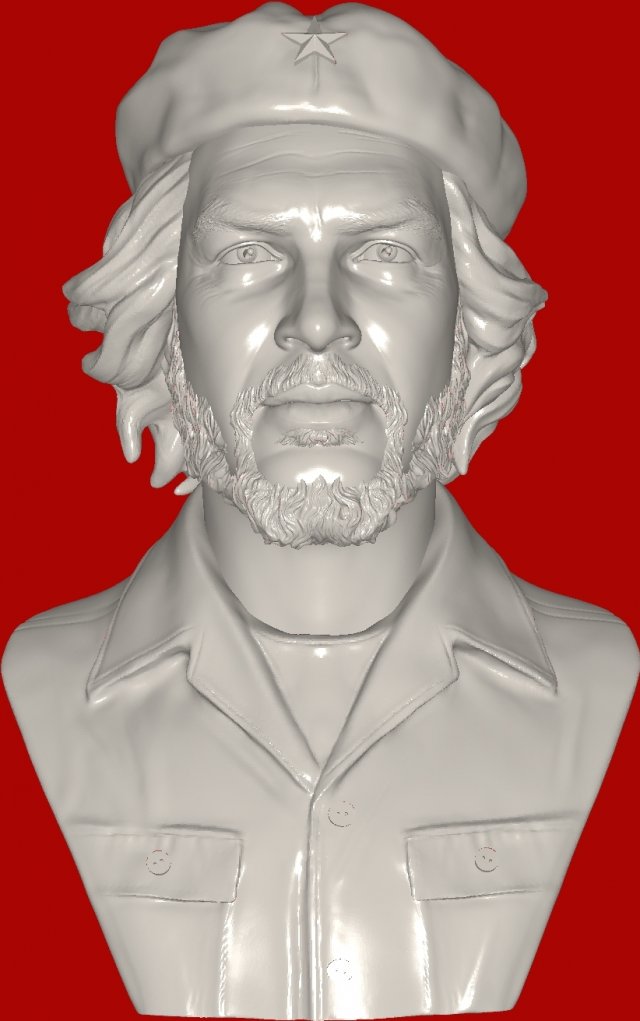 che guevara bust 3D Модель .c4d .max .obj .3ds .fbx .stl .blend
