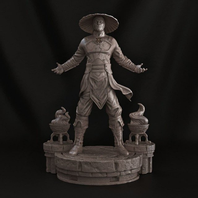 Raiden Mortal Kombat Modelo de Impressão 3D .c4d .max .obj .3ds .fbx .stl .blend 