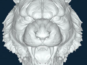 Głowa tygrysa Model 3D