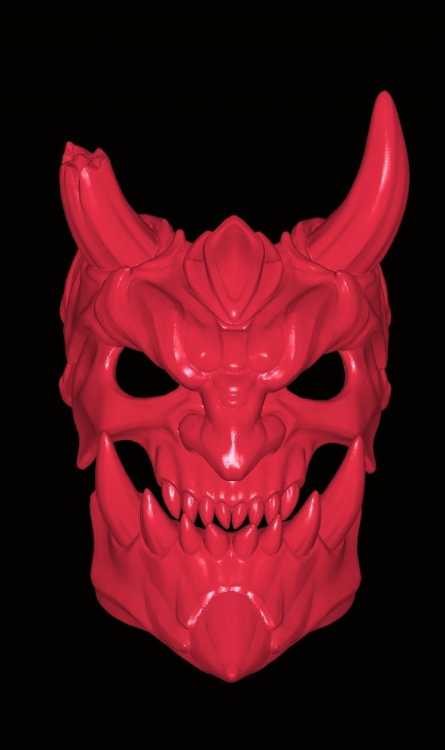 Demon-mask 3D 모델 .c4d .max .obj .3ds .fbx .stl .blend 