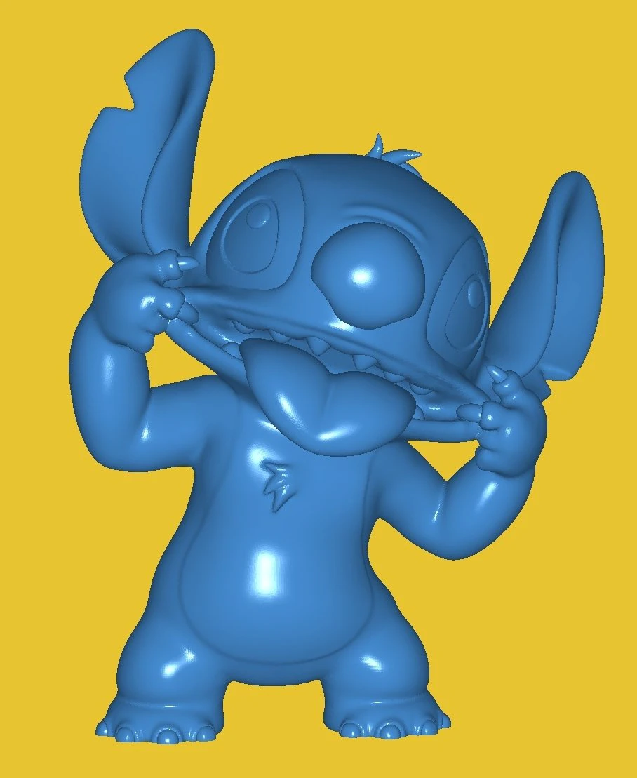 Stitch 3D Print Model .c4d .max .obj .3ds .fbx .stl .blend