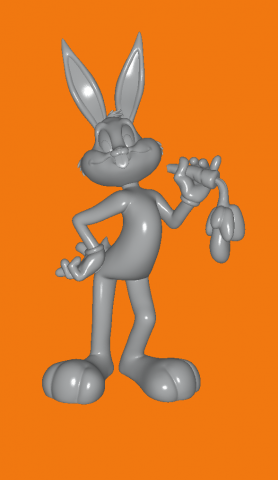 Bugs bunny 3D प्रिंट मॉडल .c4d .max .obj .3ds .fbx .stl .blend 