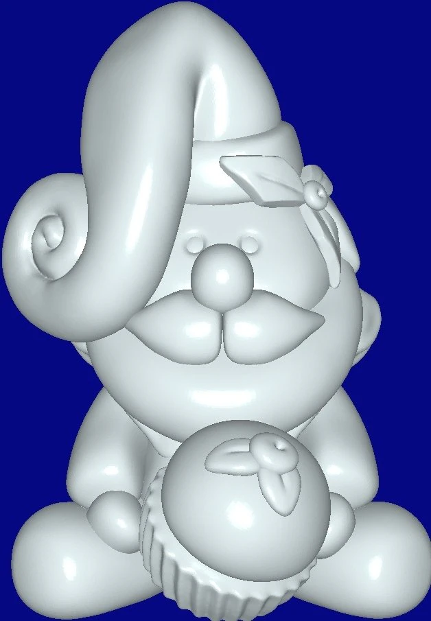 Mini Santa 3D Model .c4d .max .obj .3ds .fbx .stl .blend
