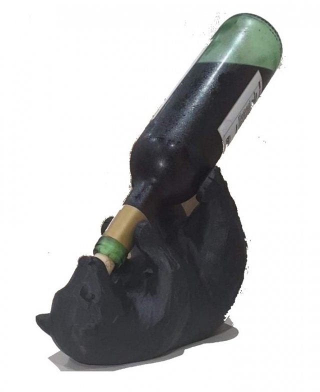 Bear Shaped Wine Bottle Holder Modelo 3D .c4d .max .obj .3ds .fbx .stl .blend 